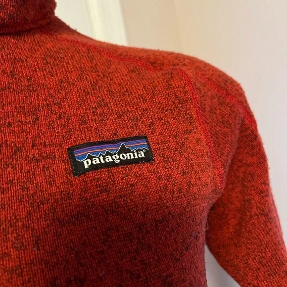 Patagonia red 1/4 zip pullover sweatshirt - Picture 3 of 5